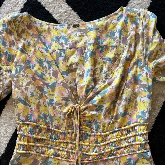 Free People Forget Me Not Floral Print Mini Dress 2 - Picture 5 of 7